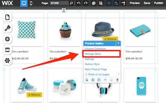 Manage Wix Store