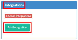 Add an integration through the lightbox editor