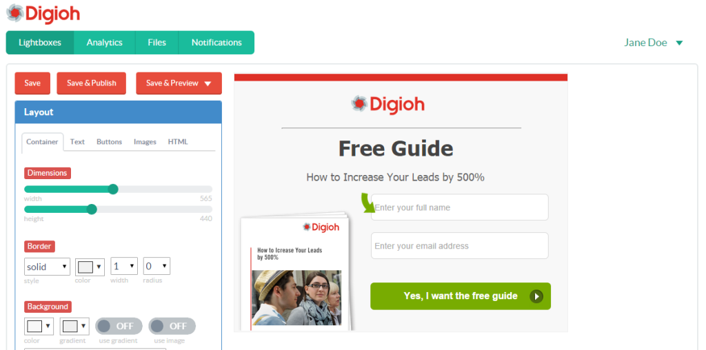How to Create an ExitIntent Lightbox for Constant Contact Digioh